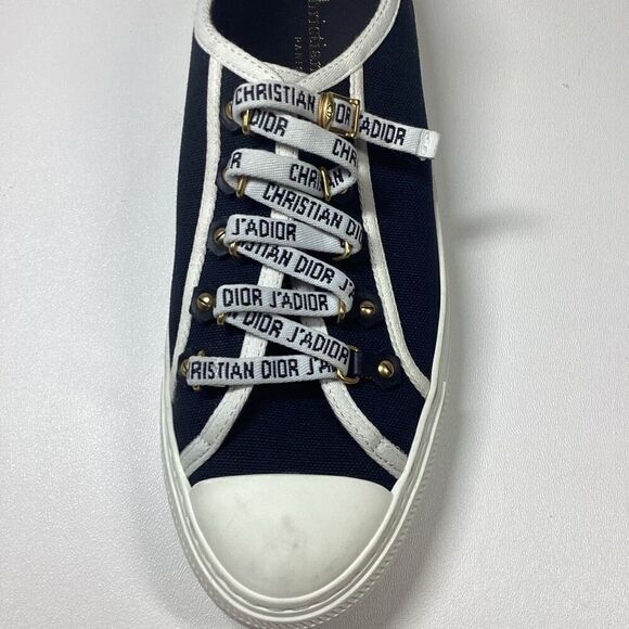 SINGLE SHOE ONLY LEFTChristian Dior Walk'n'Dior‎ Sneaker Black Cotton Canvas - Picture 3 of 13